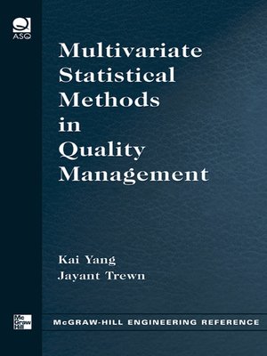 cover image of Multivariate Statistical Methods in Quality Management